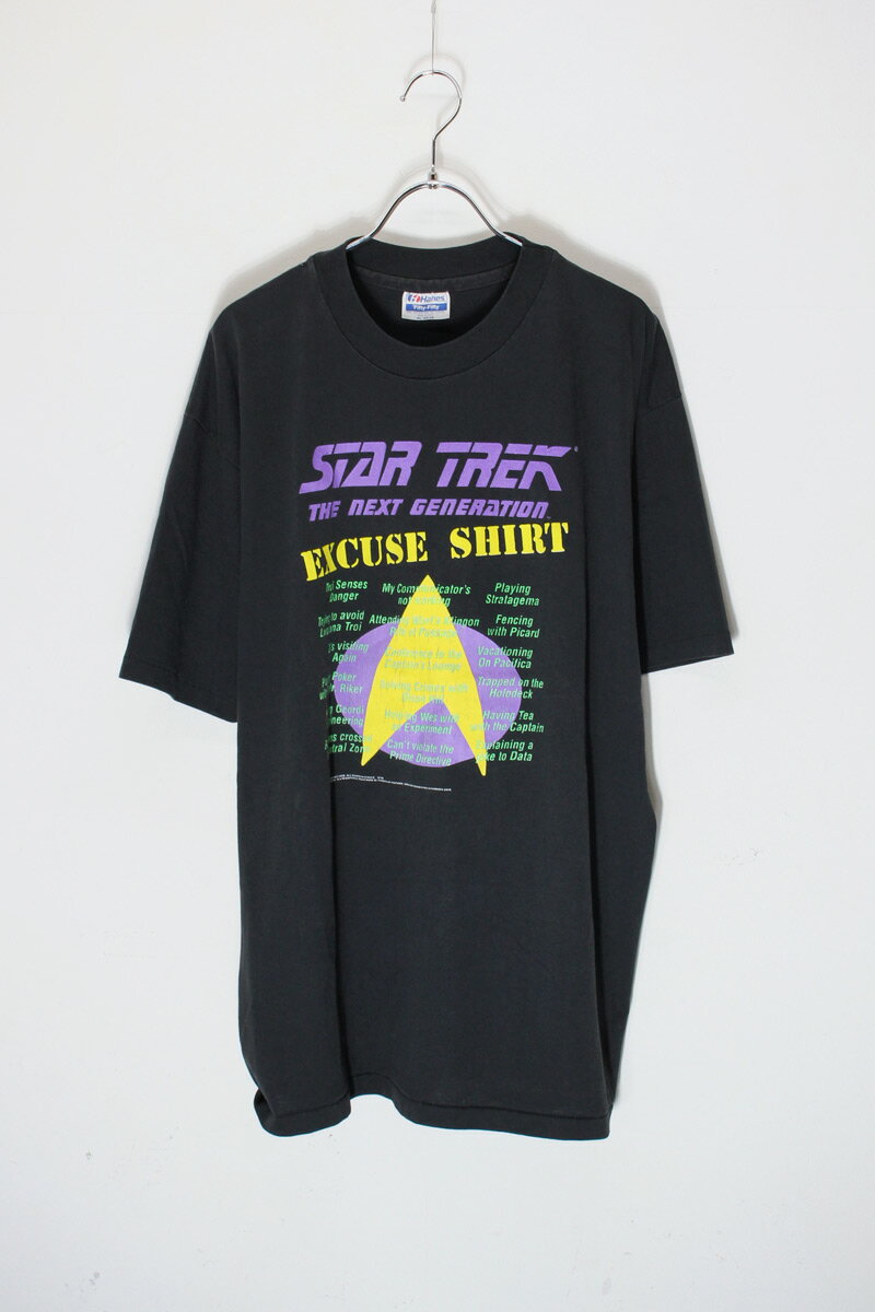 楽天JULIUS NYC【中古】HANES （ヘインズ） MADE IN USA 91'S STAR TREK PRINT MOVIE T-SHIRT USA製 91年代 スター トレック プリント ムービー Tシャツ BLACK [SIZE: XL USED]