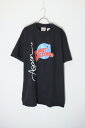 yÁzPLANET HOLLYWOOD (vlbg nEbh) MADE IN USA 90'S AGPEN T-SHIRT USA 90N AXy TVc BLACK [SIZE: XL USED]