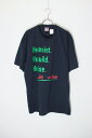 yÁzBAYSIDE (xCTCh) MADE IN USA 90'S S/S WE RESIST PRINT MESSEGE T-SHIRT USA 90N  EB[ WXg vg bZ[W TVc BLACK [SIZE: L USED]