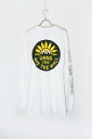 yÁzVANS (oY) L/S OFF THE WALL TEE SHIRT  It U EH[ TVc WHITE [SIZE: M DEADSTOCK/NOS] [USAi]