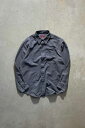 yÁzCOVINGTON (Rrg) L/S VEGAN SUEDE SHIRT  r[K XEF[h Vc CHARCOAL [SIZE: L USED]