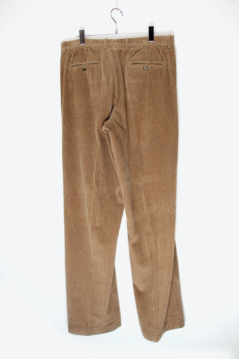 【中古】 PERRY ELLIS (ペリー アイリーズ) 90'S TUCK CORDUROY PANTS 90年代 タック コーデュロイ パンツ CAMEL BEIGE [SIZE: W34 x L34 USED]