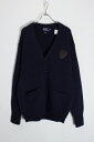 【中古】POLO BY RALPH LAUREN (ポロ バイ ラルフ ローレン) 90'S POLO WAPPEN WOOL KNIT CARDIGAN 90年代 ポロ ワッペン ウール ニット カーディガン NAVY [SIZE: M USED]