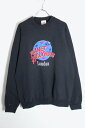 yÁzPLANET HOLLYWOOD (vlbg nEbh) MADE IN USA 90'S LOGO LONDON SWEATSHIRT USA 90N S h XEFbg Vc BLACK [SIZE: L USED]