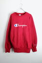 yÁzCHAMPION (`sI) MADE IN USA 90'S LOGO REVERSE WEAVE SEWAT SHIRT USA 90N S o[X EB[u XEFbg Vc WINE RED [SIZE: XL USED]