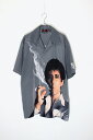 yÁzSCARFACE (XJ[tFCX) 90'S OPEN COLLAR S/S PATTERN SHIRT 90N I[v J[  p^[ Vc GRAY [SIZE: M USED]