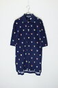 yÁzPOLO GOLF (| St) S/S LOGO PRINT POLO SHIRT  S vg | Vc NAVY [SIZE: M USED]