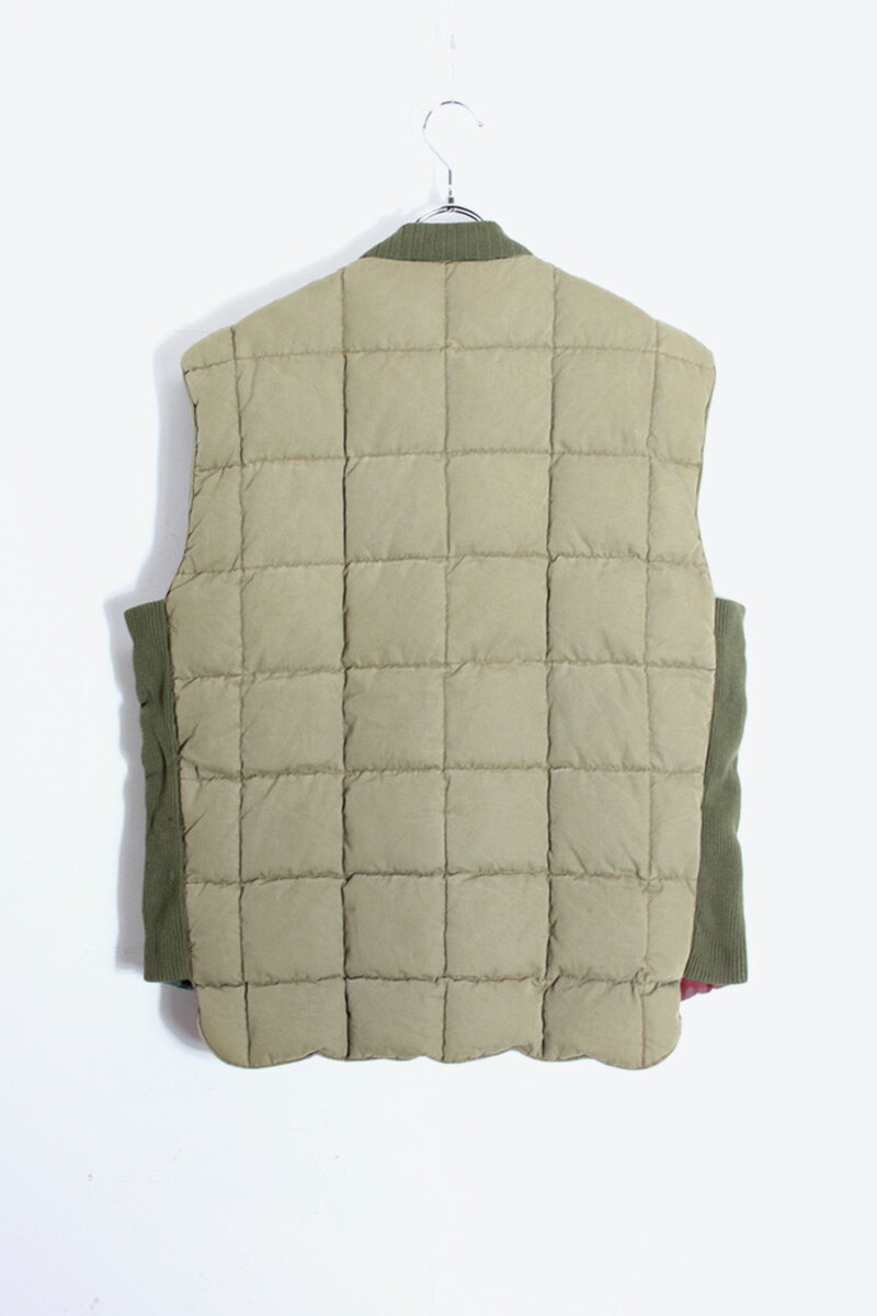 【中古】POLO BY RALPH LAUREN (ポロ バイ ラルフ ローレン) 90'S QUILTING COTTON SHELL DOWN VEST 90年代 キルティング コットン シェル ダウン ベスト KHAKI[SIZE: L USED]