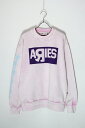 yÁzVANS / ARIES (oY / A[Y) MADE IN USA GARMENT DYED SWEATSHIRT USA K[c XEFbg Vc PURPLE [SIZE: S USED]