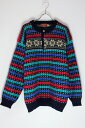 yÁzCREEM CLUB (N[Nu) VINTAGE NORDIC PATTERN TYROLIAN WOOL KNIT SWEATER re[W mfBbN `A E[ jbg Z[^[ MULTI [SIZE: XL USED]