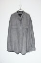 yÁzVAN HEUSEN (@ q[[) 90'S VIGAN SUEDE BAND COLLAR SHIRT 90N r[K XEF[h oh J[ Vc GRAY [SIZE: XL USED]