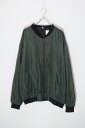 yÁzNO BRAND (m[uh) 90'S SILK ZIP JACKET 90N VN Wbv WPbg GREEN [SIZE: L USED]