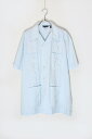 yÁzPREMIER (v~A) 90'S S/S CUBA SHIRT 90N  L[oVc SAX BLUE [SIZE: XL USED]