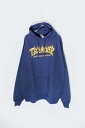 yYViz THRASHER (XbV[) FIRE LOGO HOODIE t@CA[S t[fB[ NAVY [NEW]