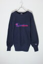 yÁzCHAMPION (`sI) MADE IN USA 90'S EMBROIDERY REVERSE WEAVE SWEATSHIRT USA 90N GuC_[ o[XEB[u XEFbgVc NAVY/PURPLE [SIZE: L USED]