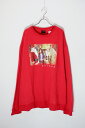 yÁzFRIENDS (tY) 90'S PRINT SWEATSHIRT 90N vg XEFbgVc RED [SIZE: 2XL USED]