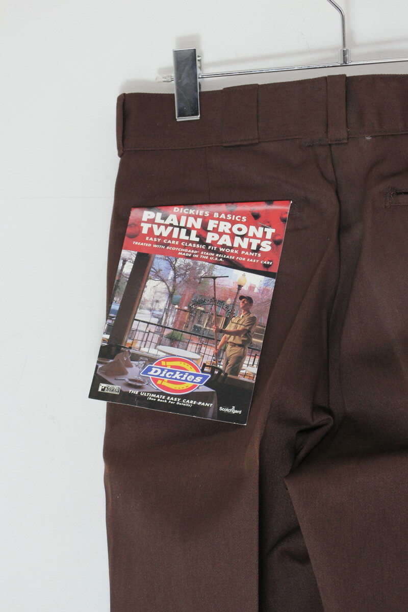 【中古】DICKIES (ディッキーズ) MADE IN USA 90'S 874 WORK PANTS USA製 90年代 874 ワーク パンツ BROWN [SIZE: W29 x L34 DEADSTOCK/NOS]