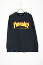 yÁzTHRASHER (XbV[) L/S LOGO T-SHIRT  S TVc BLACK [USAi] [SIZE: S USED]