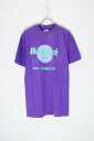 yÁzHANES (wCY) MADE IN USA 90'S S/S HARD ROCK SAN FRANCISCO PRINT T-SHIRT USA 90N  n[h bN TtVXR vg TVc PURPLE [SIZE: L USED]