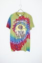 yÁzGRATEFUL DEAD (OCgtfbh) S/S PRINT TIE DYE T-SHIRT  vg ^C_C TVc KHAKI [SIZE: L USED]