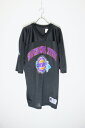 yÁzCHAMPION (`sI) MADE IN USA 94'S S/S V-NECK MESH SUPER BOWL T-SHIRT USA 94N  VlbN bV X[p[{E TVc BLACK [SIZE: M USED]