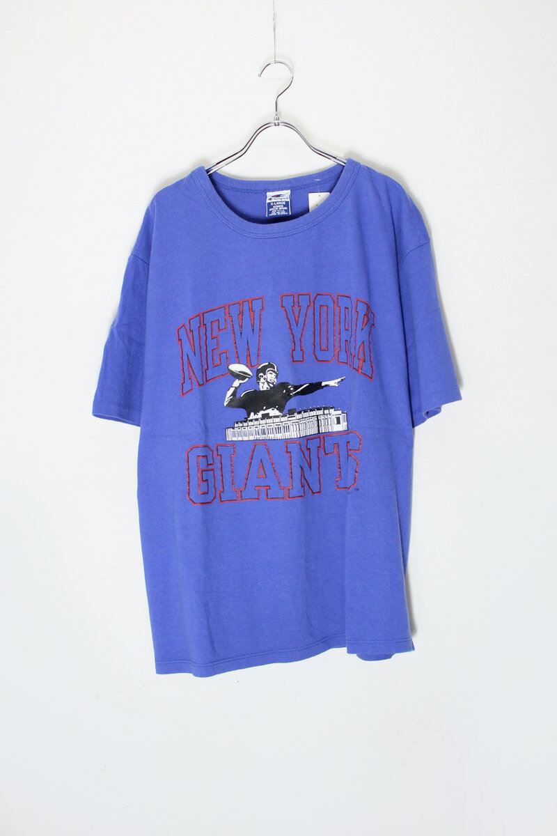 CHAMPION (チャンピオン) MADE IN USA 90'S S/S NFL NY GIANTS PRINT T-SHIRT USA製 90年代 半袖 エヌエフエル ニューヨーク ジャイアンツ プリント Tシャツ BLUE 