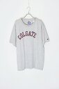 yÁzCHAMPION (`sI) 90'S S/S COLGATE PRINT T-SHIRT 90N  JbW vg TVc GRAY [SIZE: L USED]