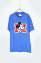 yÁzHANES (wCY) MADE IN USA 90'S S/S MICKEY'S TOONTOWN PRINT SINGLE STITCH T-SHIRT USA 90N  ~bL[Y gD[^E vg VO Xeb` TVc BLUE [SIZE: L USED]