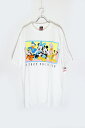 yÁzMICKEY UNLIMITED (~bL[ A~ebh) MADE IN USA S/S PRINT T-SHIRT USA  vg TVc WHITE [SIZE: L DEADSTOCK/NOS]