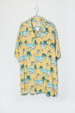 yÁzCOLUMBIA (RrA) 90'S S/S RAYON HAWAIIAN SHIRT 90N  [ nCA Vc YELLOW [SIZE: L USED]