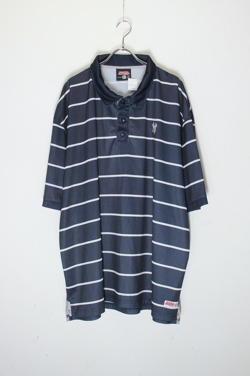 【中古】STITCHES (スティッチーズ) S/S BORDER POLO SHIRT NY YANKEES 半袖 ボーダー ポロ シャツ ニ..