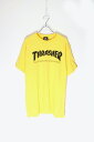 yÁzTHRASHER (XbV[) S/S LOGO PRINT T-SHIRT  S vgTVc YELLOW [SIZE: L USED]