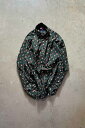 yÁzTOMMY HILFIGER (g~[ qtBK[) 90'S L/S EMBLEM PATTERN SHIRT 90N  hJ p^[ Vc GREEN [SIZE: M USED]