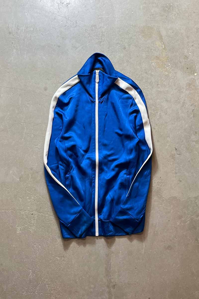 【中古】BURBERRY (バーバリー) MADE IN ITALY TRACK JACKET イタリア製 トラック ジャケット BLUE/WHITE [SIZE: L USED]