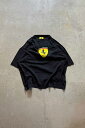 【中古】FERRARI (フェラーリ) LOGO PRINT ADVERTISING T-SHIRT ロゴ プリント 広告 Tシャツ BLACK SIZE: XL USED