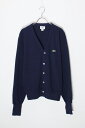 yÁzIZOD LACOSTE (AC]bh RXe) MADE IN USA 90'S ONE POINT ACRYLIC KNIT CARDIGAN USA 90N  |Cg AN jbg J[fBK NAVY [SIZE: S USED]