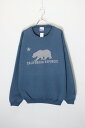 yÁzHANES (wCY) MADE IN MEXICO 90'S BEAR PRINT SWEAT SHIRT MEXICO 90N xA vg XEFbgVc BLUE GRAY [SIZE: L USED]