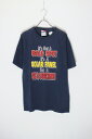 yÁzTOMMY HILFIGER (g~[ qtBK[) MADE IN USA S/S PRINT MESSAGE T-SHIRT USA  vg bZ[W TVc NAVY [SIZE: M USED]