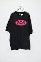 yÁzGIANT (WCAg) MADE IN USA 90'S S/S BATMAN FLOCKEY PRINT LOGO T-SHIRT USA 90N  obg} tbL[ vg S TVc BLACK [SIZE: XL USED]