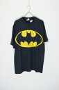 yÁzDIVISION 1 (fBrW 1) MADE IN USA 89'S S/S BATMAN LOGO PRINT T-SHIRT USA 89N  obg} S vg TVc BLACK [SIZE: XL USED]