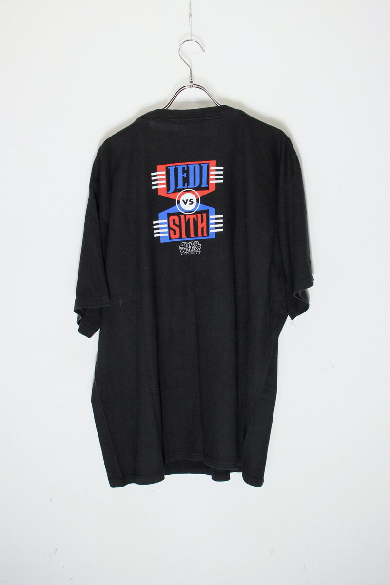 【中古】STAR WARS (スター ウォーズ) MADE IN USA 99'S S/S STAR WARS EPISODE 1 JEDI VS SITH MOVIE PRINT T-SHIRT USA製 99年代 半袖 スター ウォーズ エピソード1 ジェダイ バーサス シス ムービー プリント Tシャツ BLACK [SIZE: L USED]