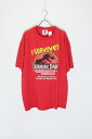 yÁzUNIVERSAL STUDIOS (jo[T X^WI) MADE IN MEXICO 90'S S/S JURASSIC PARK THE RIDE PRINT T-SHIRT MEXICO 90N  WVbN p[N U Ch vg TVc RED [SIZE: XL USED]