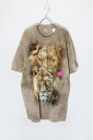 yÁzQUAIL HOLLOW (NEFC z[) S/S LION PATTERN PRINT T-SHIRT  CI p^[ vg TVc BROWN [SIZE: XL USED]