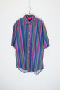 yÁzCHRISTIAN DIOR (NX` fBI[) MADE IN USA 90'S S/S STRIPE SHIRT USA 90N  XgCv Vc MULTI [SIZE: M USED]