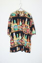 yÁzSEA GIO VALENTE 90'S S/S BEER PATTERN SHIRT 90N  r[ p^[ Vc BLACK [SIZE: XL USED]