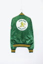 yÁzMLB ( GGr[ ) MADE IN USA 90'S OAKLNAD ATHLETICS MLB NYLON STADIUM JACKET USA 90N I[Nh AX`bNGGr[ iC X^WA WPbg / O[ [SIZE: M USED]