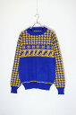 yÁzB.S.R ( r[ GX A[ ) MADE IN ROMANIA 90'S NORDIC PATTERN ACRYLIC KNIT SWEATER / YELLOW / BLUE [}jA 90N mfBbN p^[ AN jbg Z[^[ / u[ [SIZE: M USED]