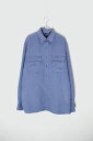 yÁzGEORGE (W[W) 90'S L/S VIGAN SUEDE SHIRT 90N OX[u r[K XG[h Vc / DUSTY BLUE [SIZE: L USED]