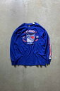 yÁzMAJESTIC (}WFXeBbN) L/S NHL NY RANGERS PRINT SPORTS T-SHIRT  j[[N W[X vg X|[c eB[Vc BLUE [SIZE: XL USED]