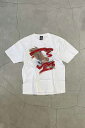 yÁzUSA MADE IN USA 95'S S/S RIDE WITH THE WIND PRINT MOTORCYCLE T-SHIRT USA 95N  Ch EBY U Ch vg [^[ TCN eB[Vc WHITE [SIZE: XL USED]